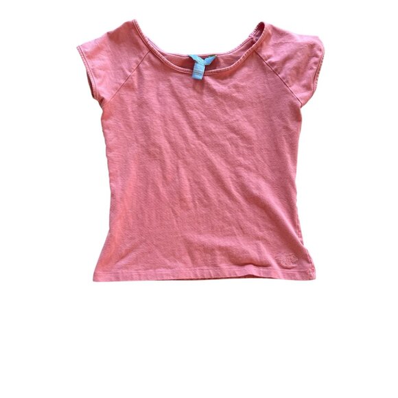 Vintage Horny Toad Womens XS Pink Cap Sleeve Stretch Tshirt Raglan Style - Picture 1 of 7